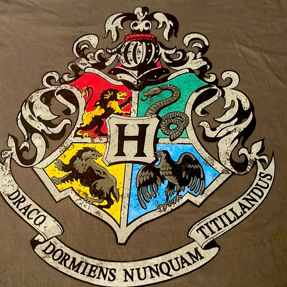 Harry Potter HARRY POTTER HOUSE CREST Large T-SHIRT WIZARDING WORLD UNIVERSAL